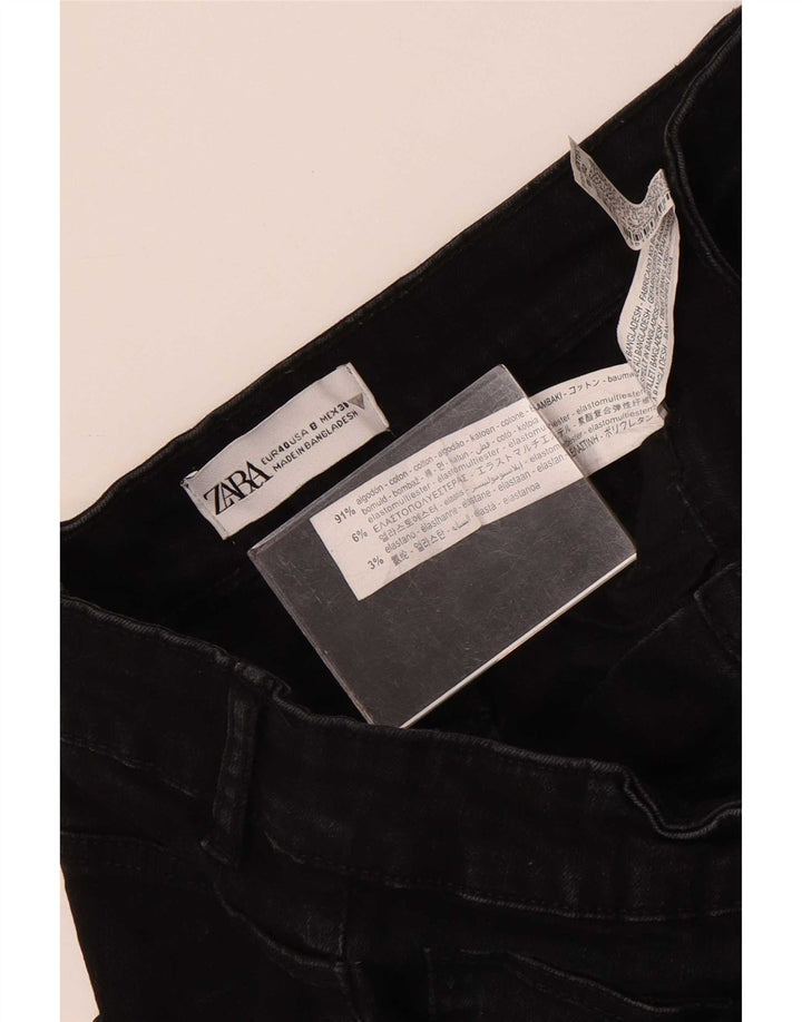 Zara Womens Slim Jeans EU 40 Medium W30 L28 Black Cotton