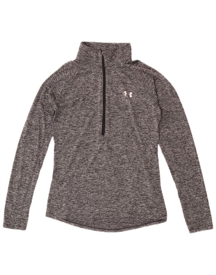 Under Armour Mens Heat Gear pulóveres tréningruha felső kis, szürke foltos