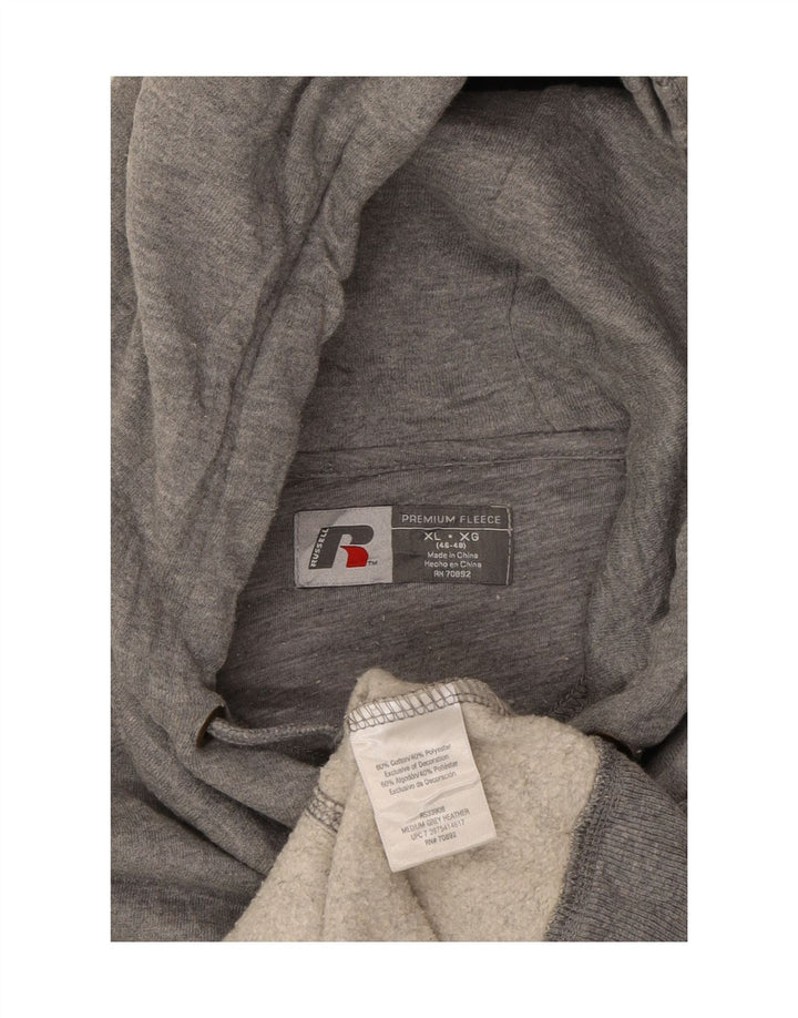 RUSSELL ATHLETIC Mens Zip Hoodie Sweater XL Grey Cotton Vintage Russell Athletic and Second-Hand Russell Athletic from Messina Hembry 