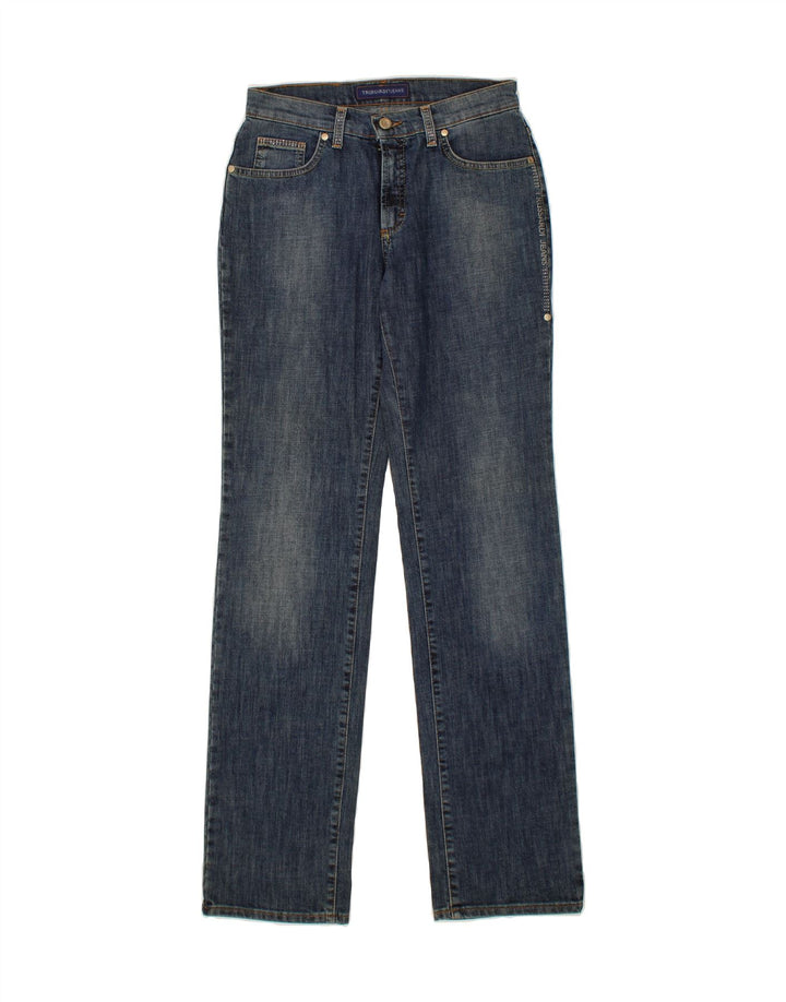 TRUSSARDI Womens Straight Jeans W27 L34 Blue Cotton Vintage Trussardi and Second-Hand Trussardi from Messina Hembry 