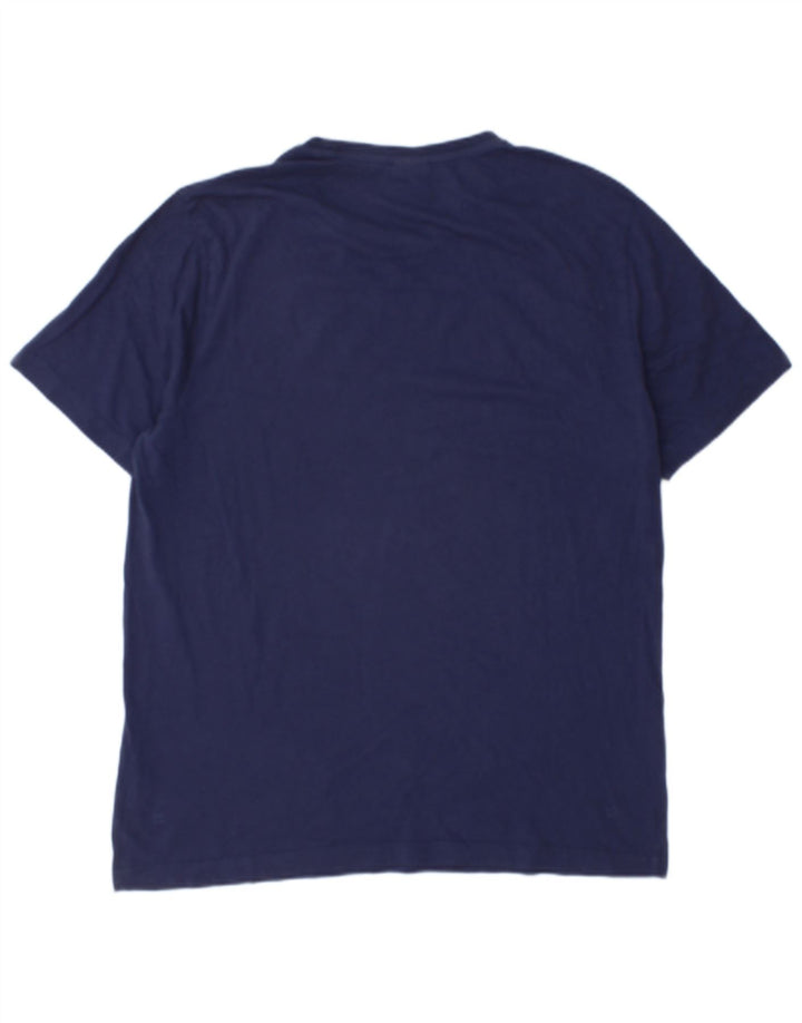 Puma Mens Graphic T-Shirt Top Large Navy Blue Cotton
