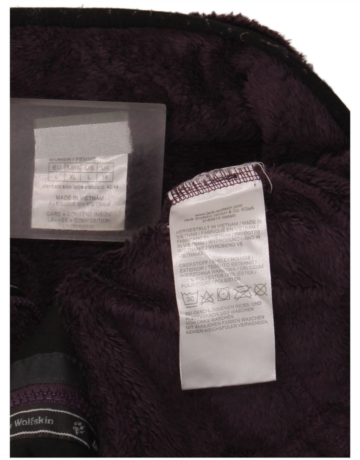 Женская флисовая куртка Jack Wolfskin UK 16, большой фиолетовый полиэстер