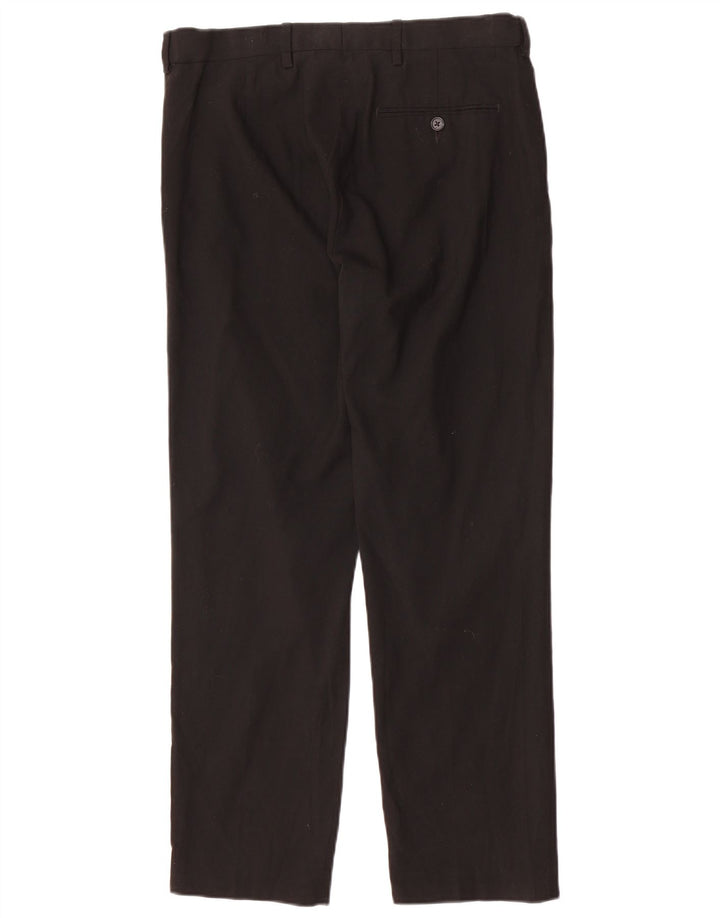 Marks & Spencer Mens Straight Regular Fit Chino Trousers W32 L29 Black