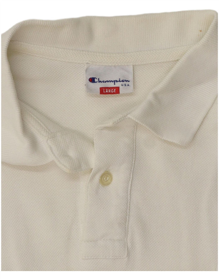 Champion Dame Polo Shirt UK 14 Large White