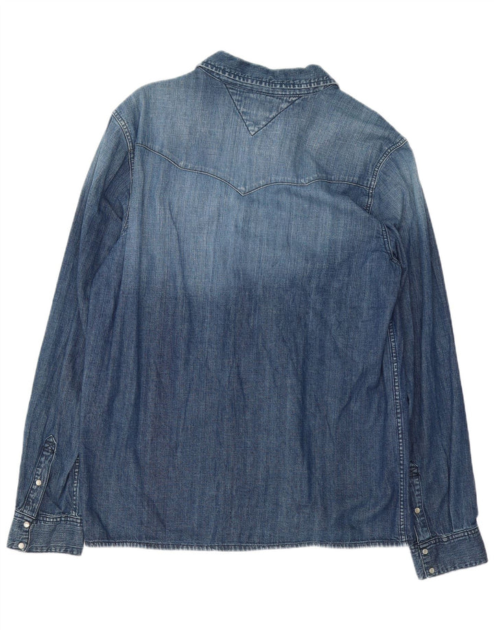 Tommy Hilfiger Herre Denim Shirt XL Blå Bomuld