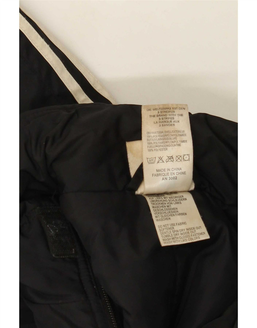 Adidas Mens Padded Jacket UK 38/40 Medium Black Polyamide
