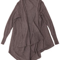 Asymmetrischer, offener Cardigan-Pullover von Zara für Damen, UK 14, mittelgraue Viskose