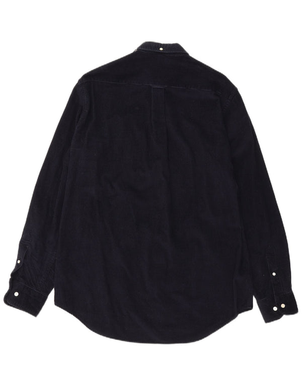 Gant Camisa de pana para hombre Talla 41/42 16 1/2 Grande Algodón azul marino