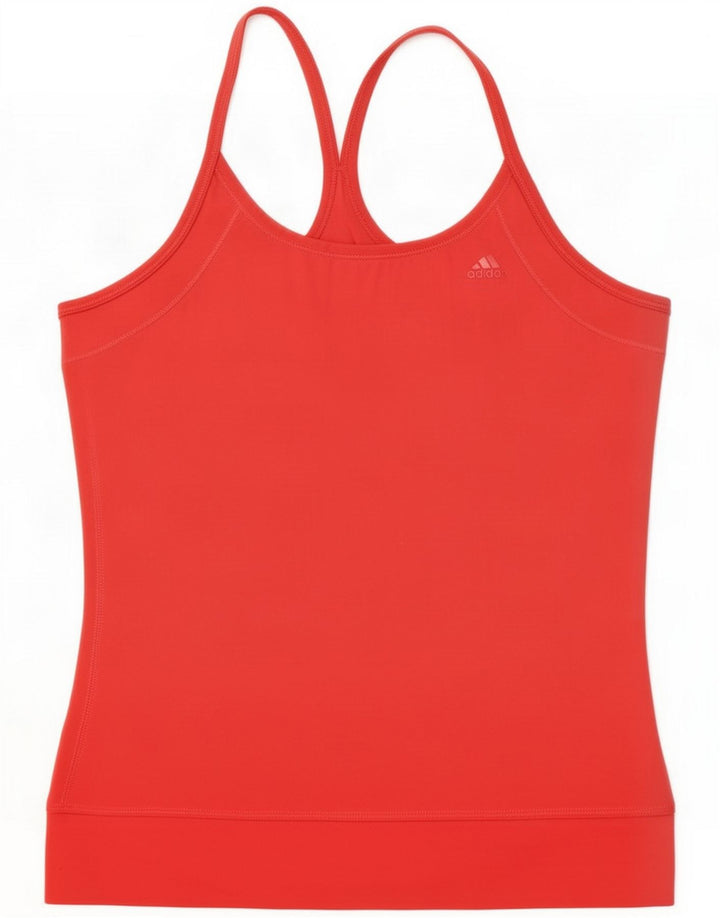 Canotta Adidas Climalite da donna UK 12 medio rosso poliestere