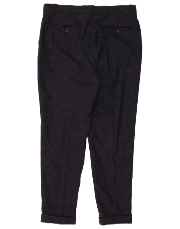 Pantaloni de costum Massimo Dutti pentru femei EU 38 Mici W28 L26 Bleumarin pete