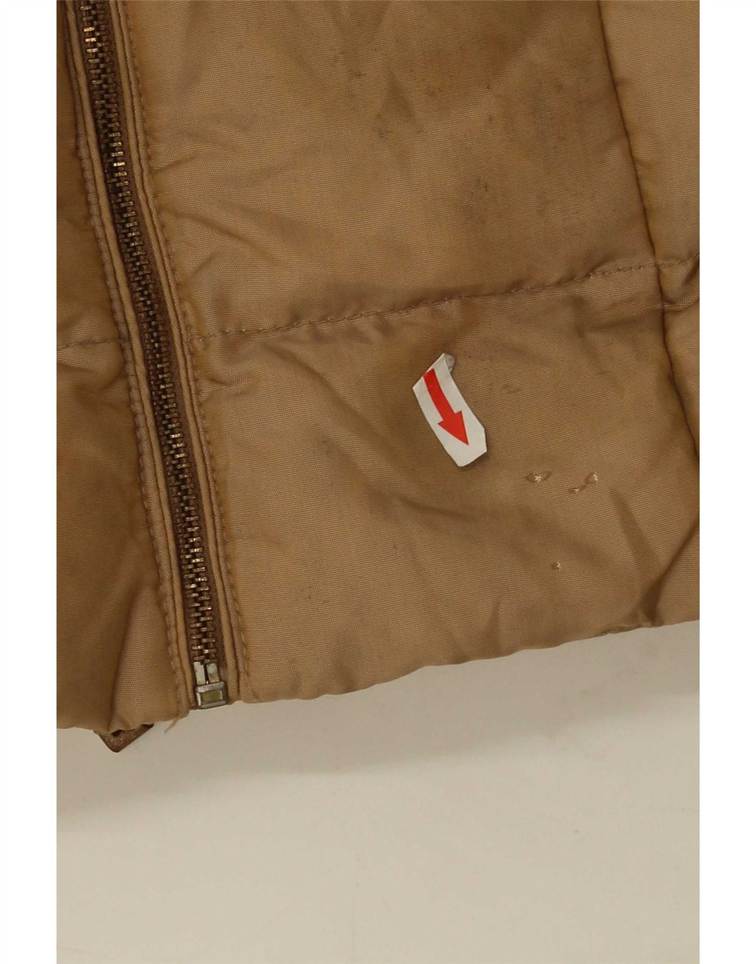 Zara Mujer Abrigo Acolchado UK 40 Small Marrón Nylon