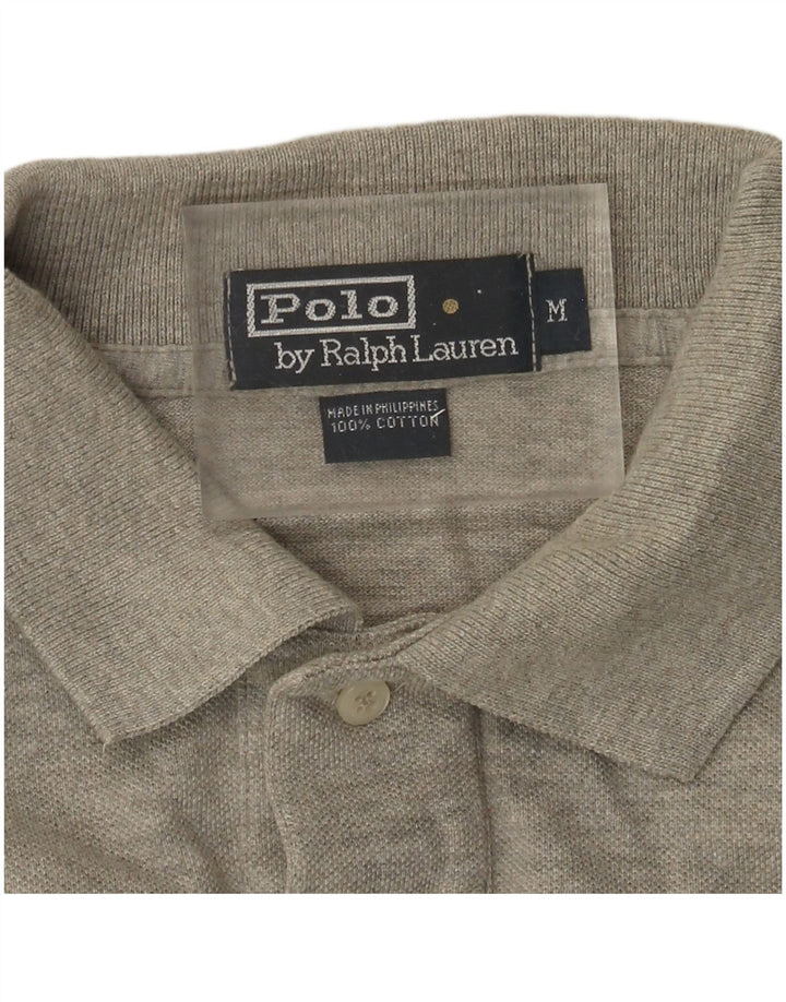 Polo Ralph Lauren Mens Polo Shirt Medium Grey Cotton