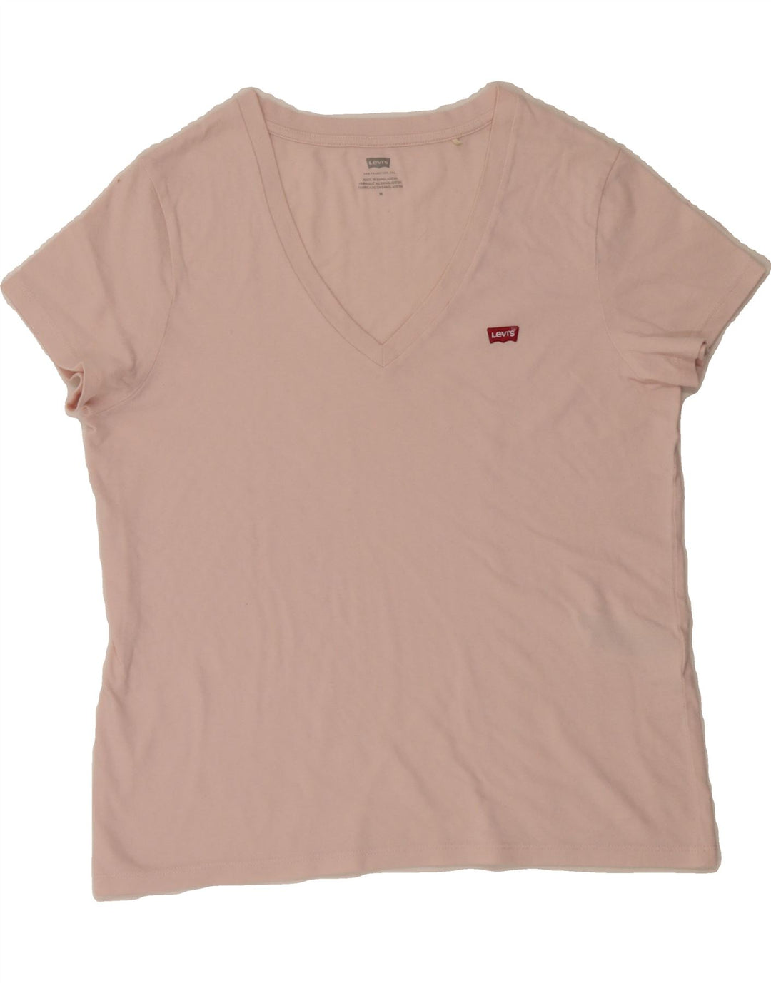 LEVI'S Womens T-Shirt Top UK 14 Medium Pink Cotton Vintage Levi's and Second-Hand Levi's from Messina Hembry 