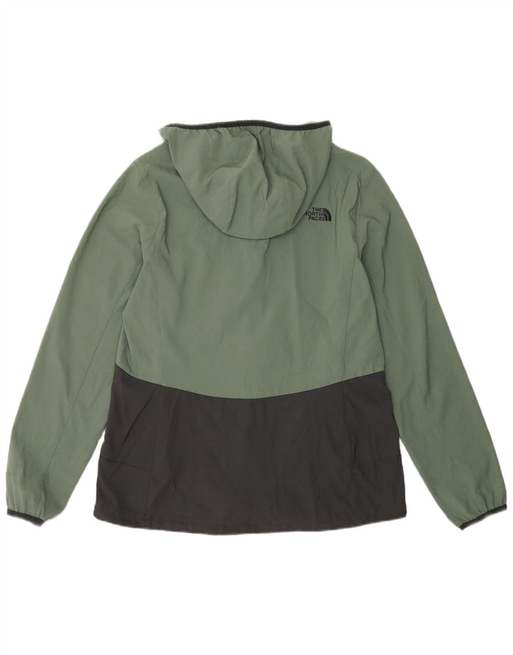 The North Face Womens Tracksuit Top Jacket UK 14 Medium Green Colourblock