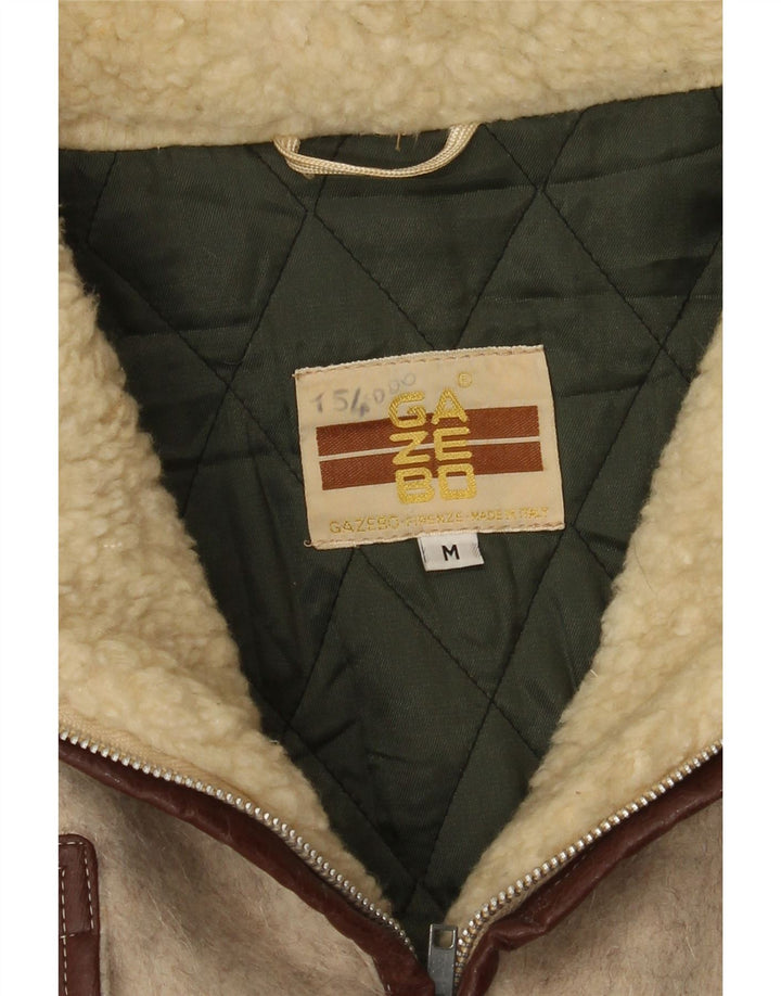 Cappotto vintage da uomo, vestibilità ampia, giacca a vento, UK 38, beige medio