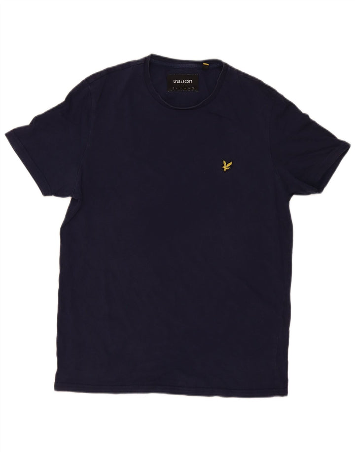 Lyle & Scott Herre T-shirt Top Stor marineblå bomuld