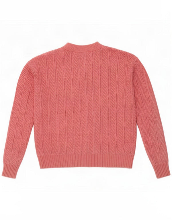 Marks & Spencer Womens Oversized Cardigan Sweater UK 10 Small Pink