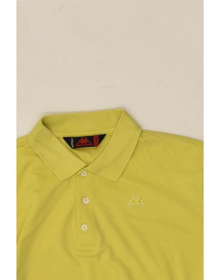 KAPPA Mens Polo Shirt XL Yellow | Vintage Kappa | Thrift | Second-Hand Kappa | Used Clothing | Messina Hembry 