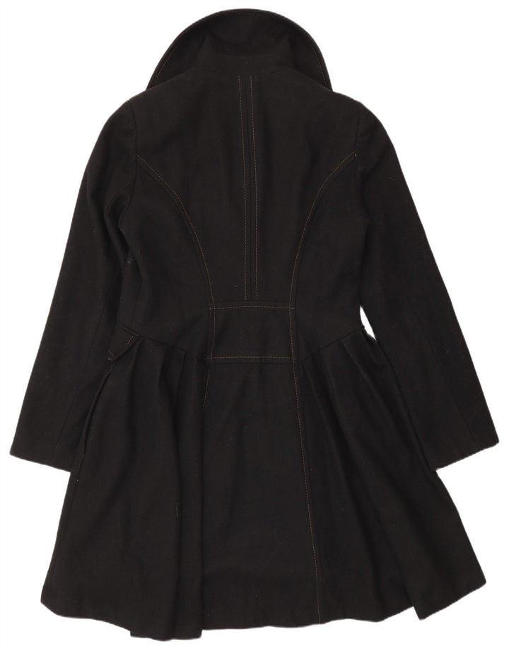 Topshop Damen-Prinzessinnenmantel UK 12 Mittelschwarze Wolle