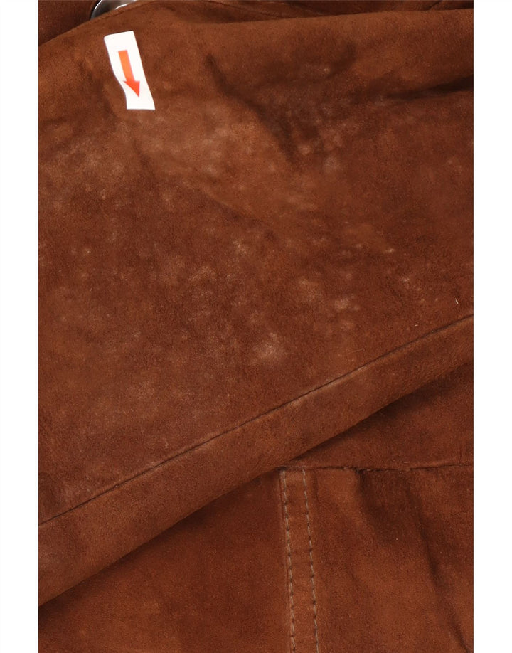 Ruffo Womens Shearling Coat IT 50 XL Brown