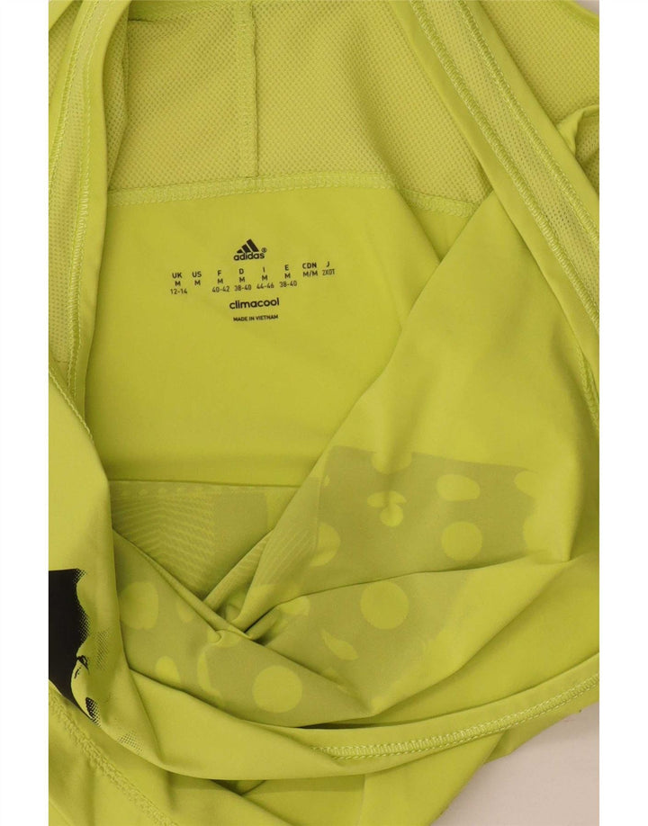 Canotta grafica Adidas Climacool da donna UK 12/14 Verde medio