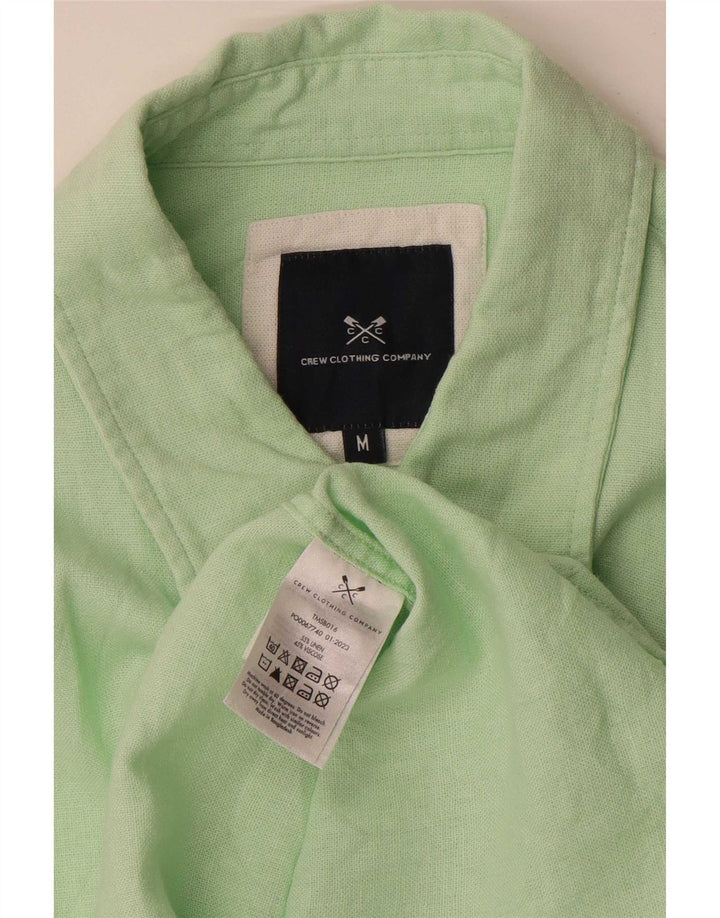 Crew Clothing Herrenhemd Mittelgrünes Leinen