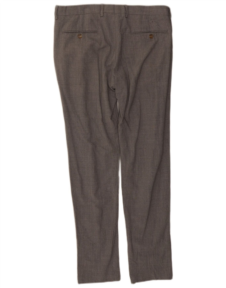J. Crew Mens Ludlow Slim Suit Trousers W33 L30 Grey Wool