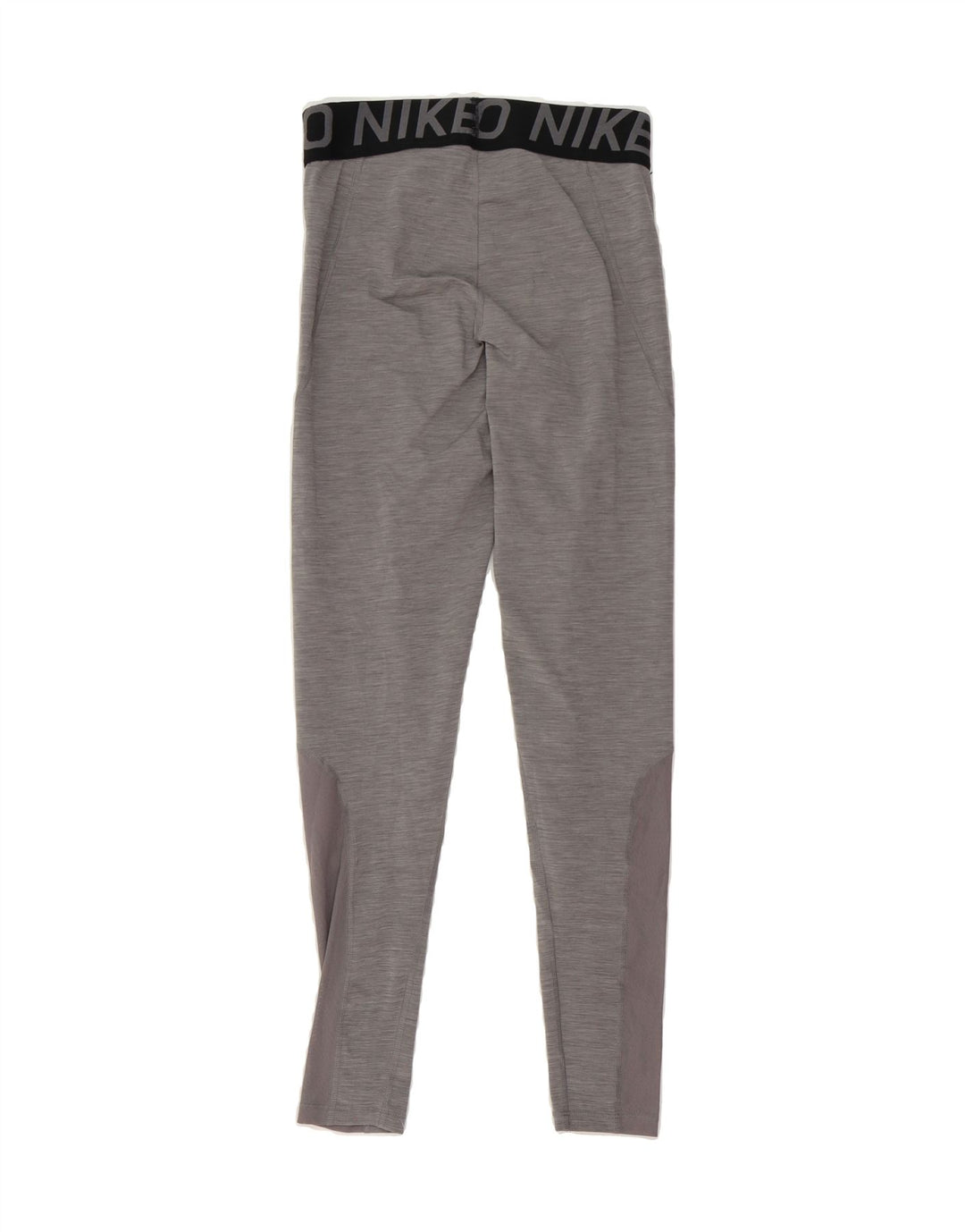 NIKE Womens Dri Fit Graphic Leggings UK 12 Medium  Grey Pinstripe Vintage Nike and Second-Hand Nike from Messina Hembry 