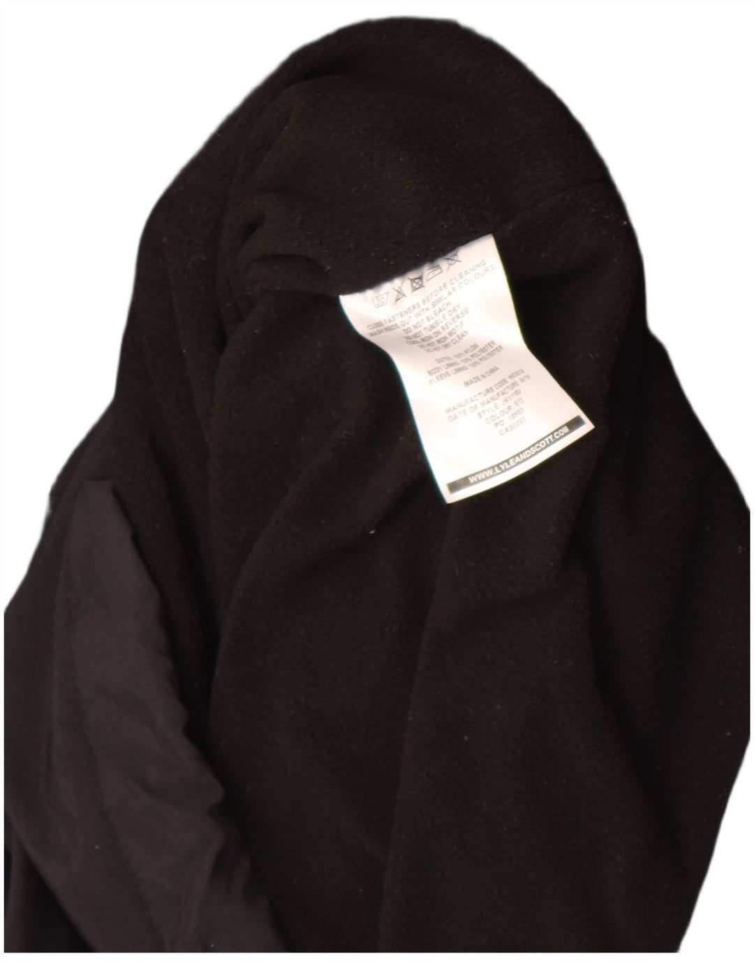 Lyle & Scott Mens Hooded Anorak Jacket UK 40 Large Black Nylon