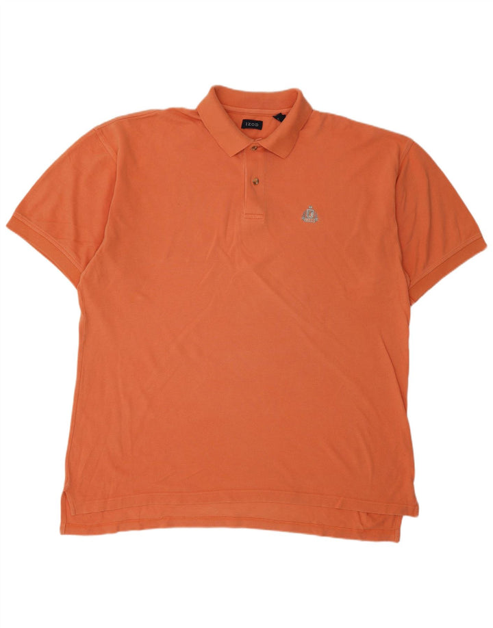 IZOD Poloskjorte til mænd Stor orange bomuld