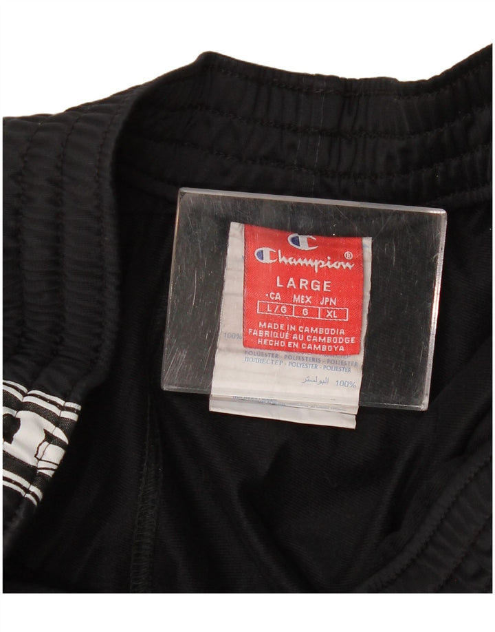 Champion Mens Graphic Tracksuit Trousers Large  Black Polyester