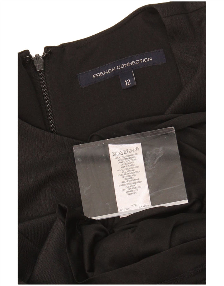 FRENCH CONNECTION Womens Bodycon Dress UK 12 Medium  Black Cotton