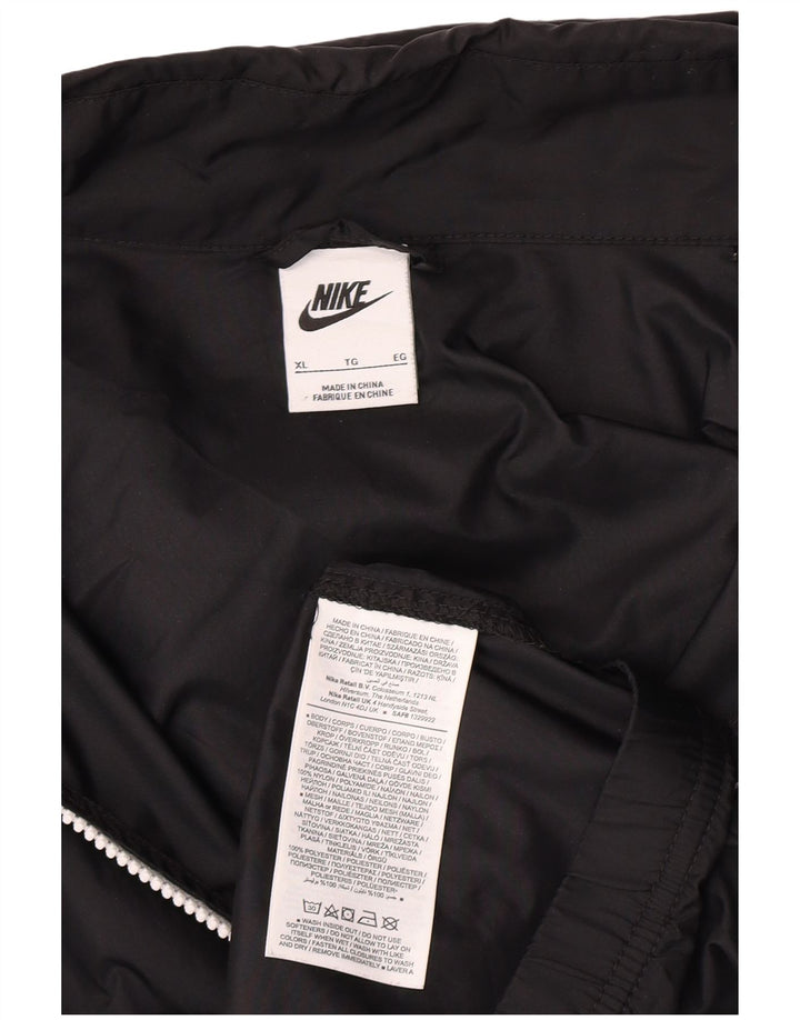 Nike Mens Hooded Rain Jacket XL Black Nylon