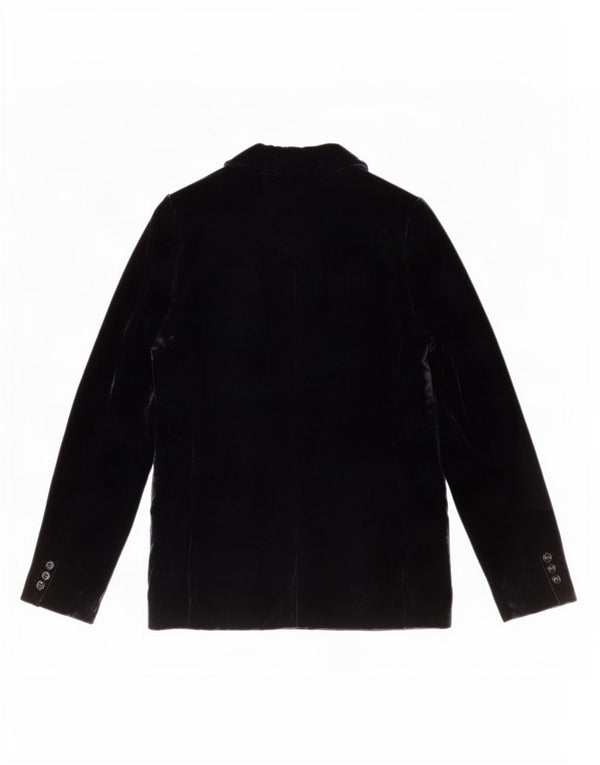 Jachetă pentru femei Banana Republic din catifea cu 1 nasture US 6 Medium Bleumarin