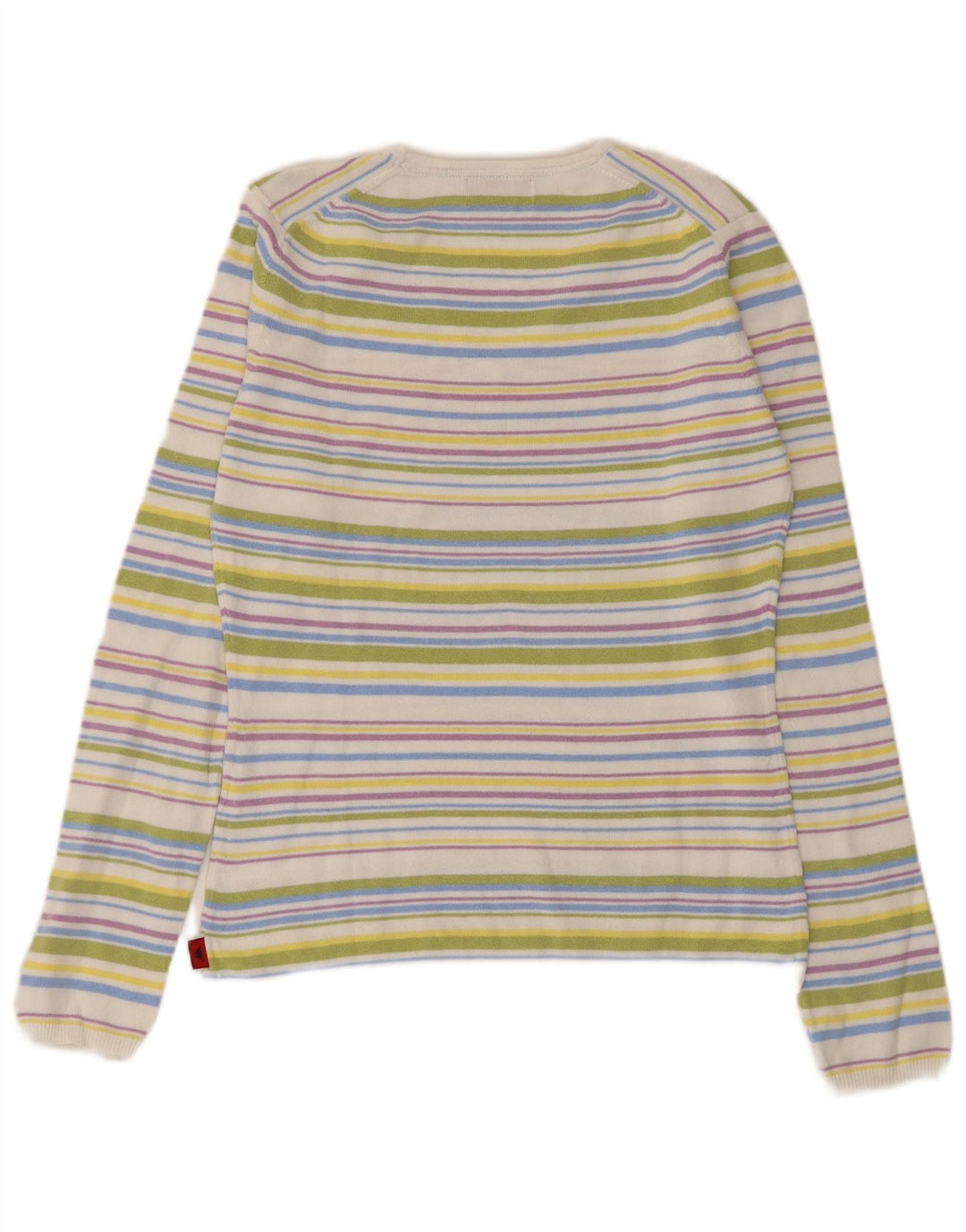 Maglione Kappa da donna con scollo a V UK 12 medio a righe multicolore