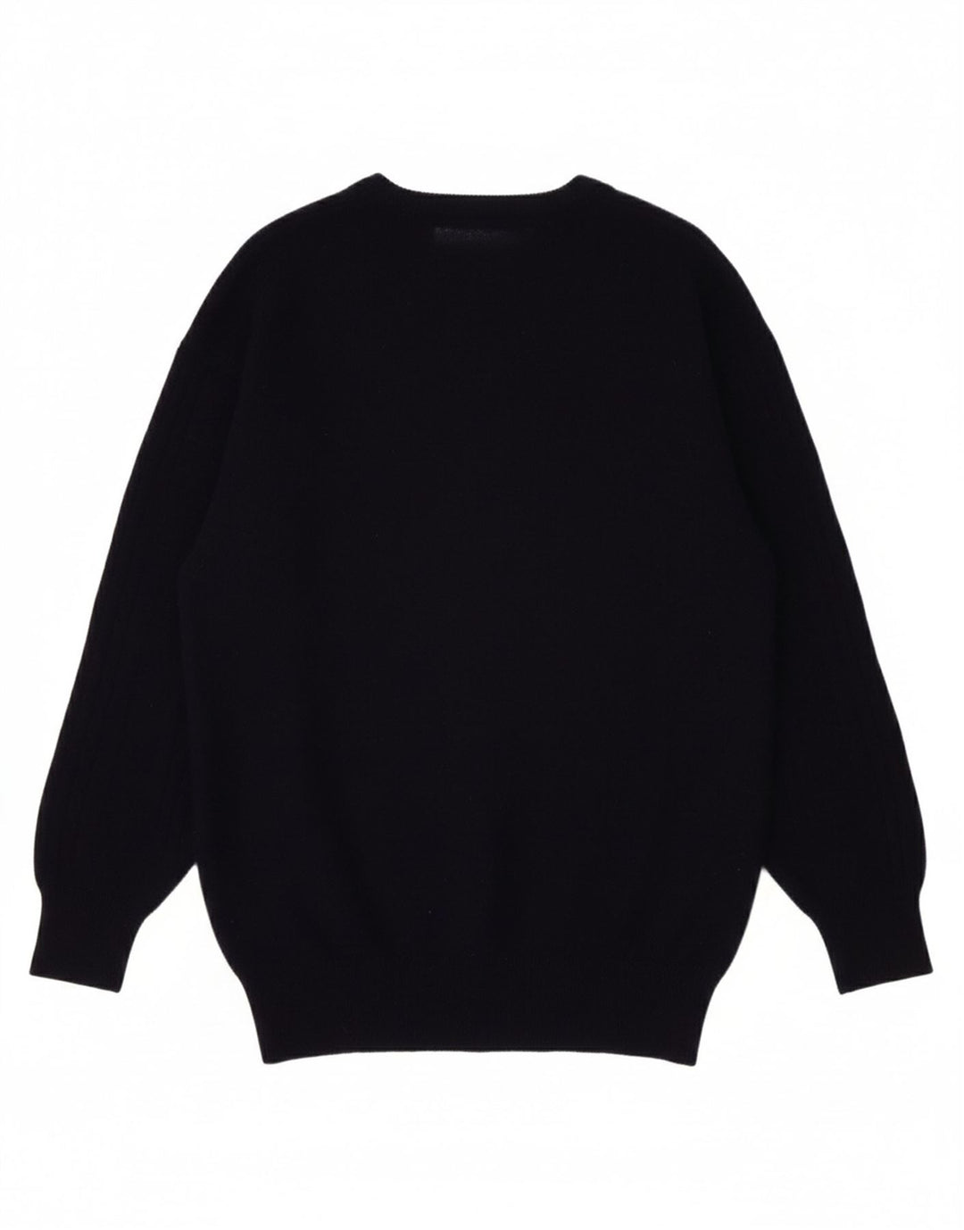 PRINGLE Womens V-Neck Jumper Sweater UK 14 Medium Navy Blue Colourblock
