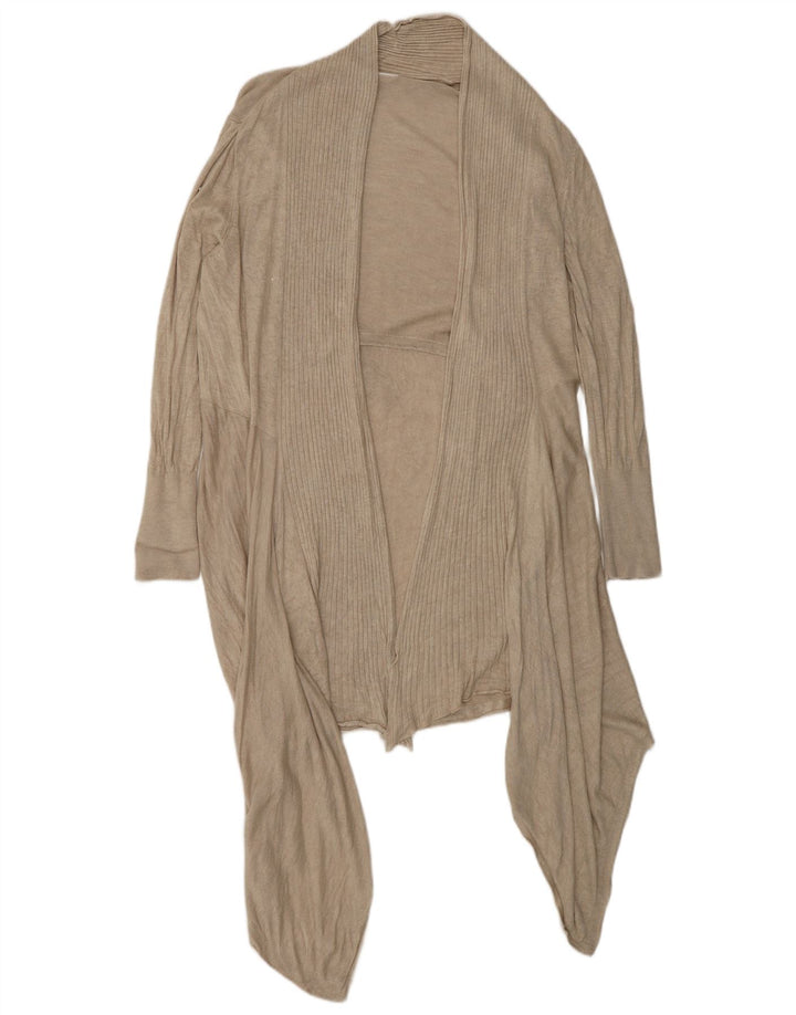 Marks & Spencer Womens Asymmetric Cardigan Sweater UK 16 Large Beige