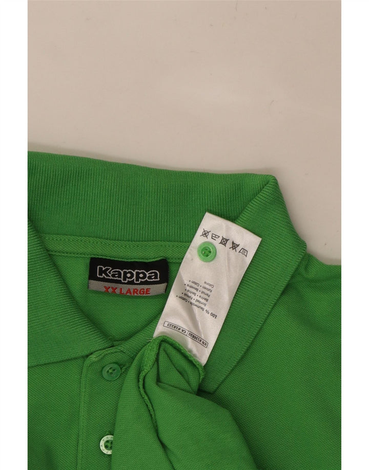 KAPPA Mens Polo Shirt 2XL Green Cotton Vintage Kappa and Second-Hand Kappa from Messina Hembry 