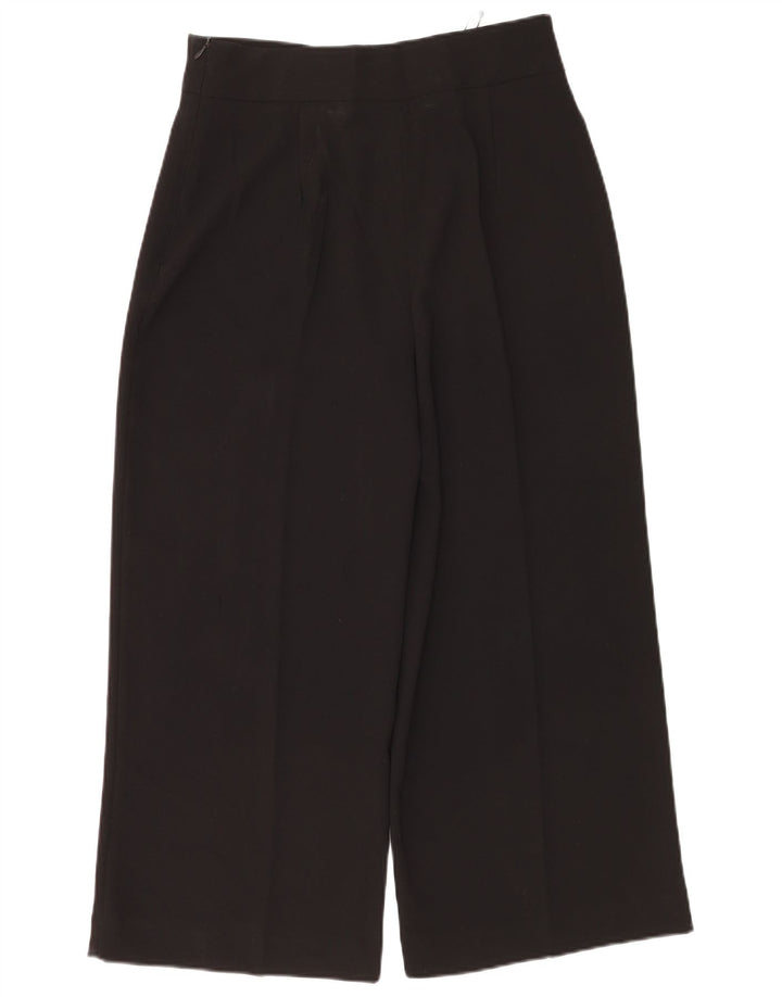 Zara Γυναικείο Cropped Παντελόνι Μεγάλο W30 L25 Μαύρο Πολυεστέρα