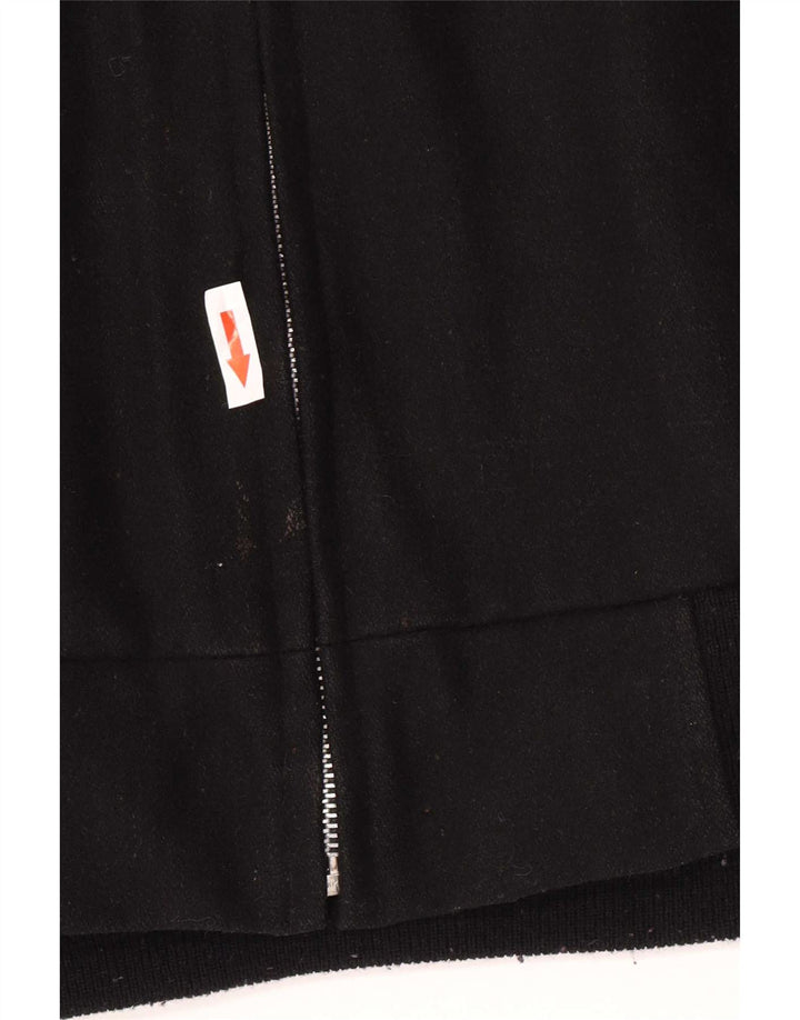 Vintage Herren Bomberjacke UK 40 Große schwarze Wolle