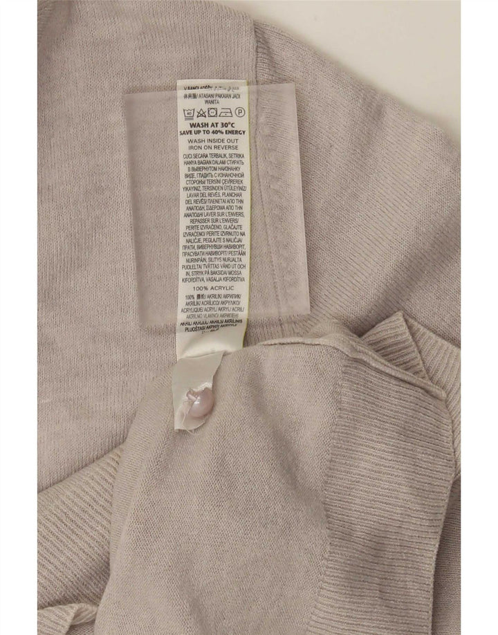 Maglione cardigan da donna Marks & Spencer UK 14 grande acrilico grigio