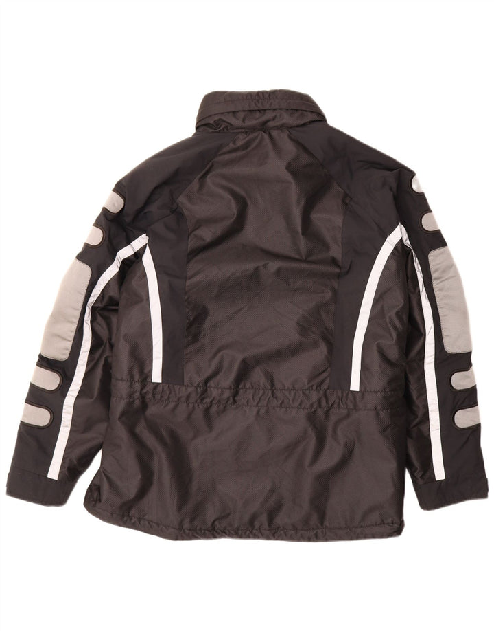 FILA Womens Graphic Windbreaker Coat UK 16 Large Black Colourblock