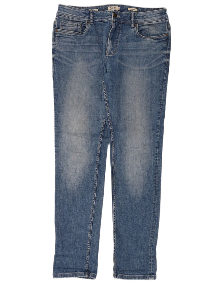 Dack's Mens Slim Jeans IT 50 Large W34 L32 Blue Cotton
