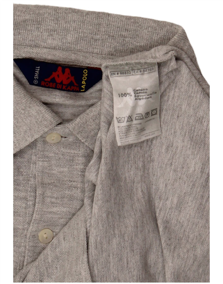 KAPPA Mens Polo Shirt Small Grey Cotton
