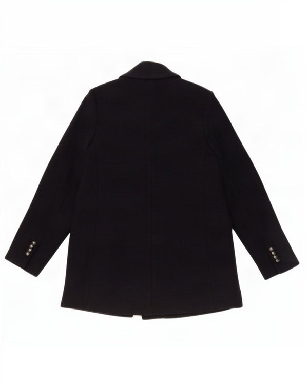 Superdry Womens Pea Coat UK 14 Medium Navy Blue Wool