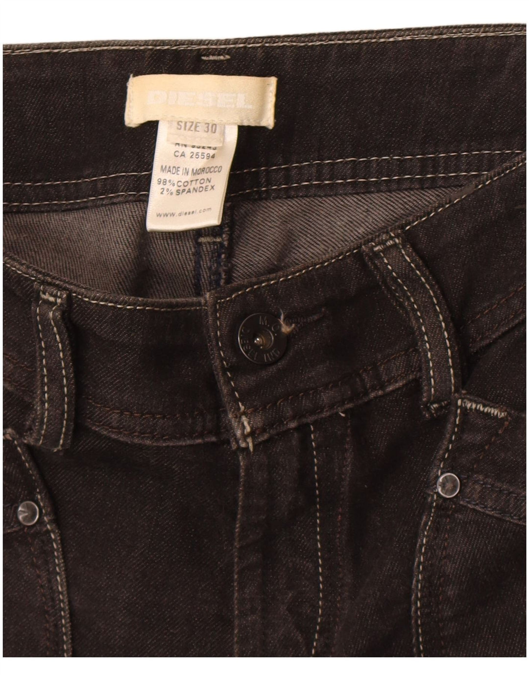 Diesel Womens Bermuda Denim Shorts W30 Medium  Brown Cotton