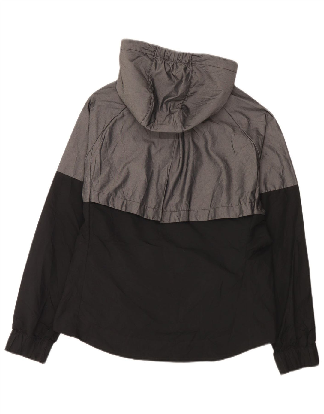 Nike Regnjakke med hætte til mænd UK 38 Medium Grey Colourblock Nylon
