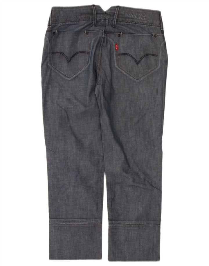 Levi's Womens Cropped Trousers W30 L24 Blue Cotton