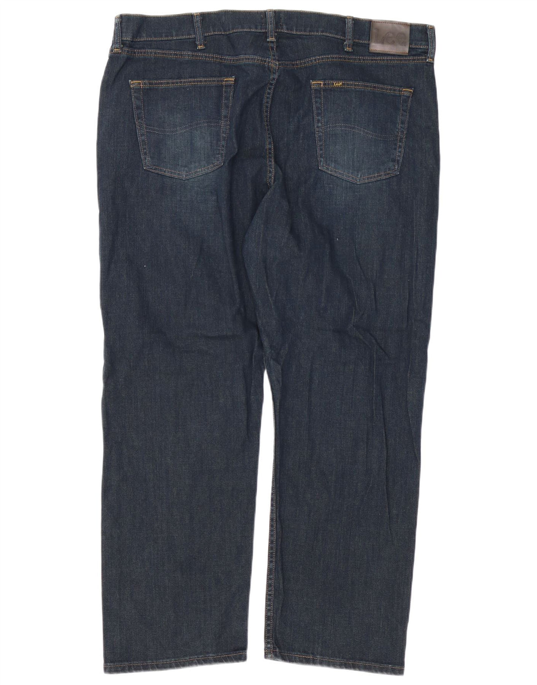 Lee Mens Regular Fit Straight Jeans W42 L29 Navy Blue Cotton
