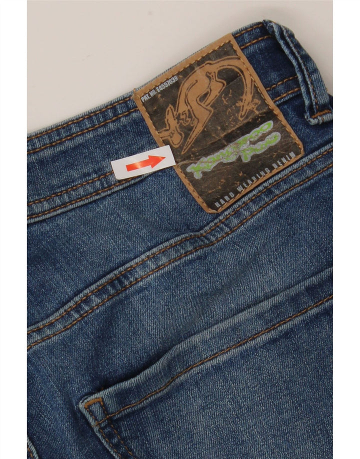 Kangaroo Poo Mens Straight Jeans W36 L32 Blue Cotton